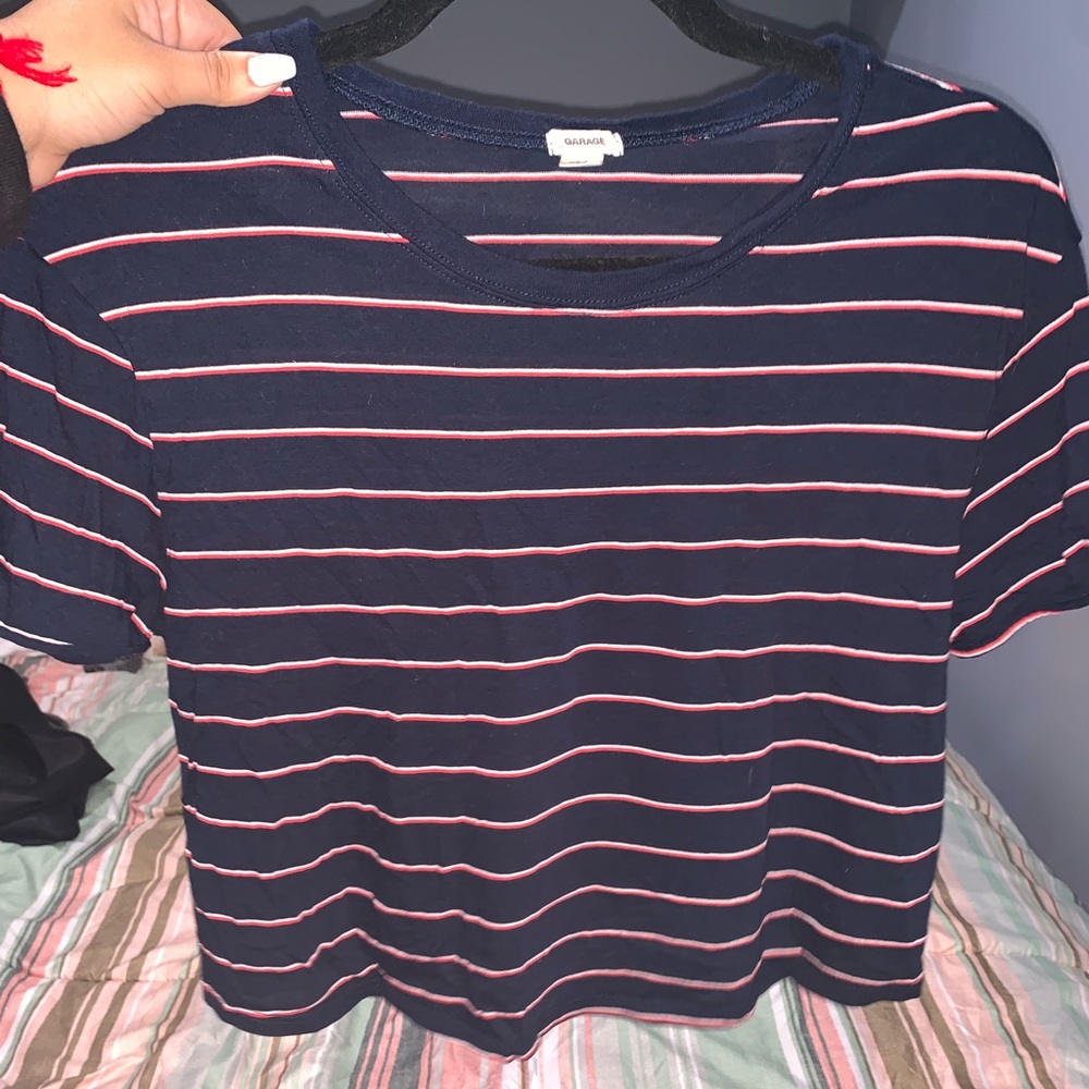 Cropped stripped tee🌟
